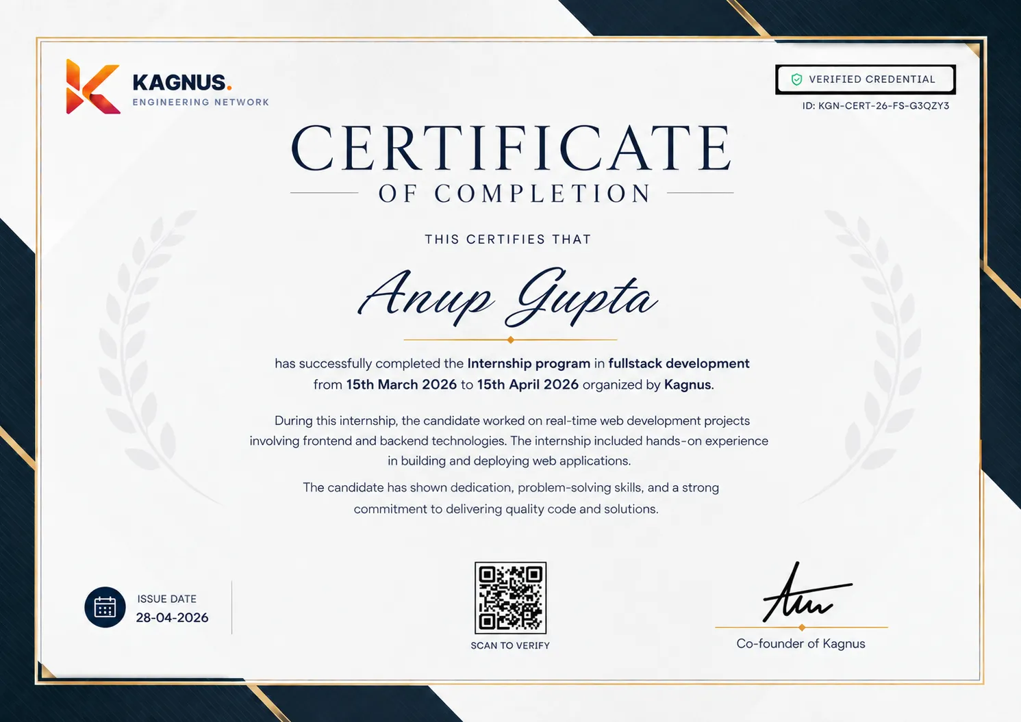 Kagnus Certification